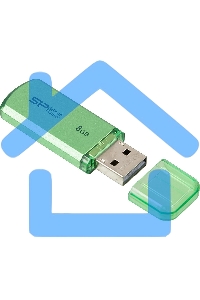 Флешка USB R/W Silicon Power R/W 8Gb Helios 101 SP008Gb,UF2101V1N USB 2.0 зеленый