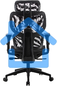 Кресло компьютерное Cactus CS-MC555-BK черный, сетка