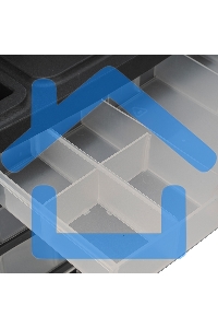 Органайзер для хранения с выдвижными лотками 310х150х260мм, 4 секции, пластик Россия Stels