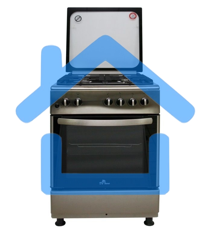 Плита газовая DE Luxe 606040.24-000 ГКР (ЧР) нержавеющая сталь, конфорок 4 шт, духовка 64 л, 60 см x 85 см x 60 см