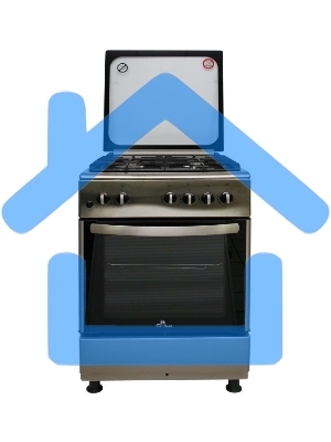 Плита газовая DE Luxe 606040.24-000 ГКР (ЧР) нержавеющая сталь, конфорок 4 шт, духовка 64 л, 60 см x 85 см x 60 см