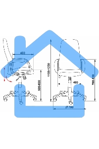 Кресло руководителя Бюрократ CH-808AXSN/TW-10 синий TW-10