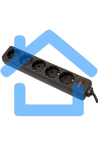 Сетевой фильтр Defender ES, 5.0м, 5 розеток, черный