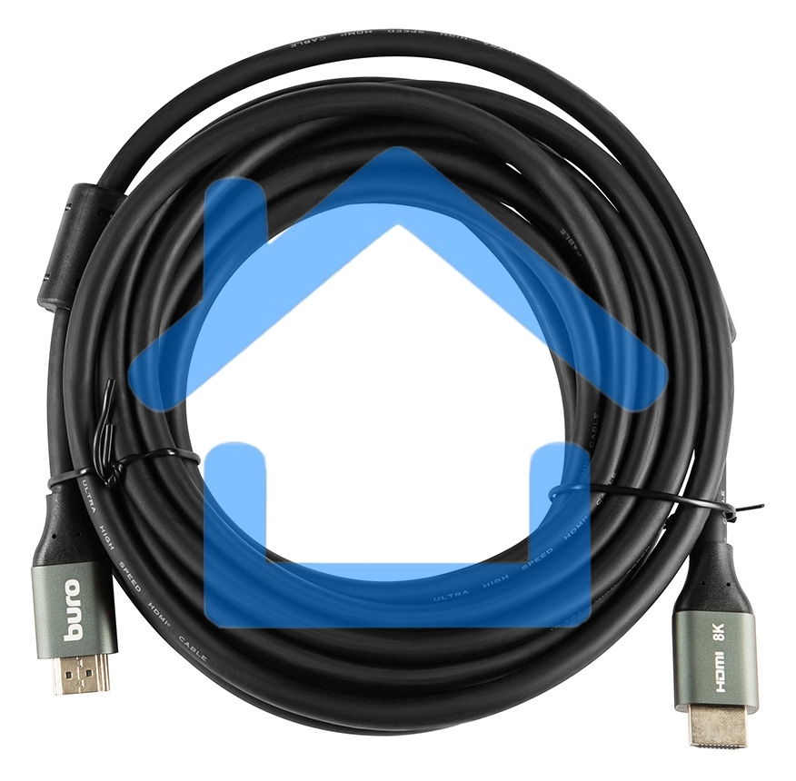 Кабель аудио-видео Buro HDMI (m)/HDMI (m) 5м. феррит.кольца Позолоченные контакты черный (BHP-HDMI-2.1-5G)