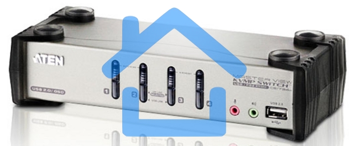 Переключатель консоли электронный, 4 порта PS/1 4 Port USB2.0 KVMP Switch with OSD