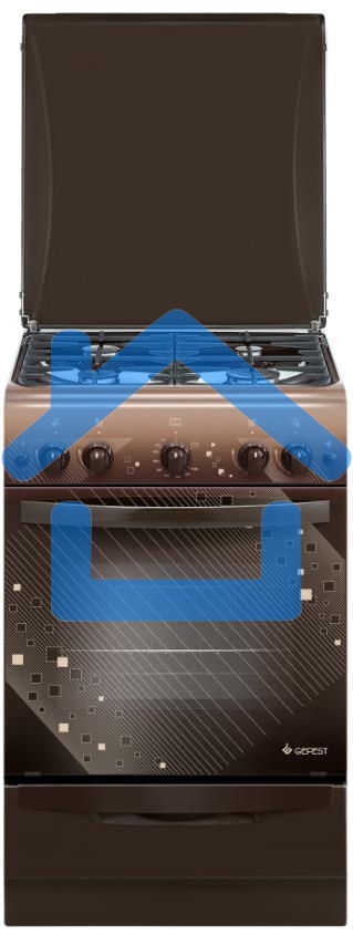 Плита газовая Gefest ПГ 5100-02 0310 коричневый, конфорок 4 шт, духовка 52 л, 50 см x 85 см x 58.5 см