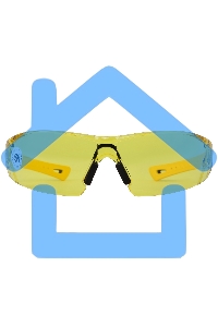 Очки защитные открытые, поликарбонатные, желтая линза, 2х комп.дужки Denzel