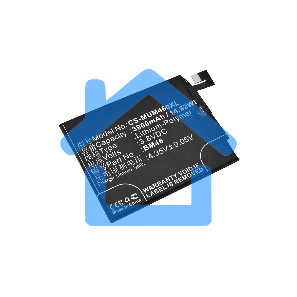 Аккумулятор CameronSinoCS-MUM460XL (BM46) для Xiaomi Redmi Note 3 3.8V / 3900mAh / 14.82Wh
