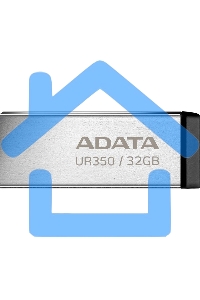 Флешка USB ADATA UR350 (UR350-32G-RSR/BK), 32 Gb, USB 3.2, R/W 100/15, серебристый/черный