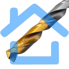 Сверло спиральное по металлу Denzel 8 x 117мм, Р6М5, Golden Tip