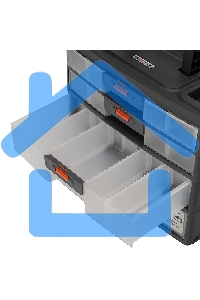 Органайзер для хранения с выдвижными лотками 310х150х260мм, 4 секции, пластик Россия Stels