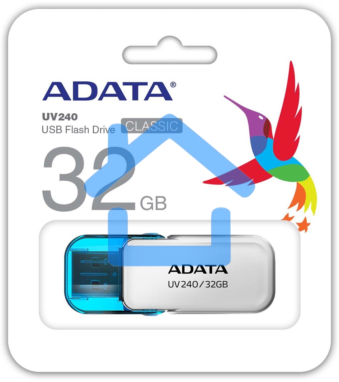 Флешка USB R/W ADATA R/W 32Gb ADATA UV240, USB 2.0, белый