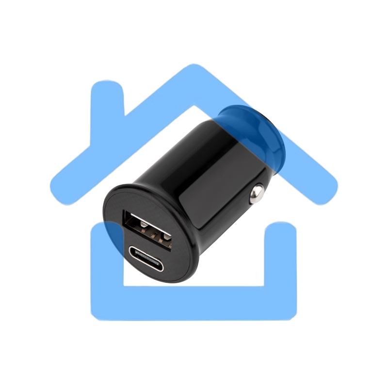 Автозарядка в прикуриватель Rexant АЗУ USB-A+USB-C, 2.4 A черный