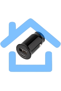 Автозарядка в прикуриватель Rexant АЗУ USB-A+USB-C, 2.4 A черный