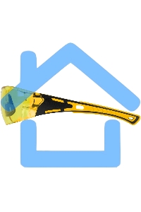 Очки защитные открытые, поликарбонатные, желтая линза, 2х комп.дужки Denzel