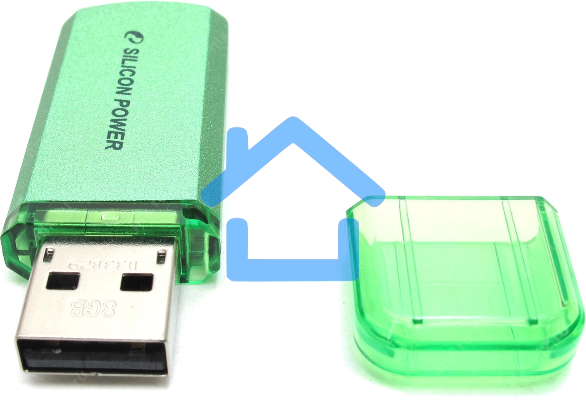 Флешка USB R/W Silicon Power R/W 8Gb Helios 101 SP008Gb,UF2101V1N USB2.0 зеленый