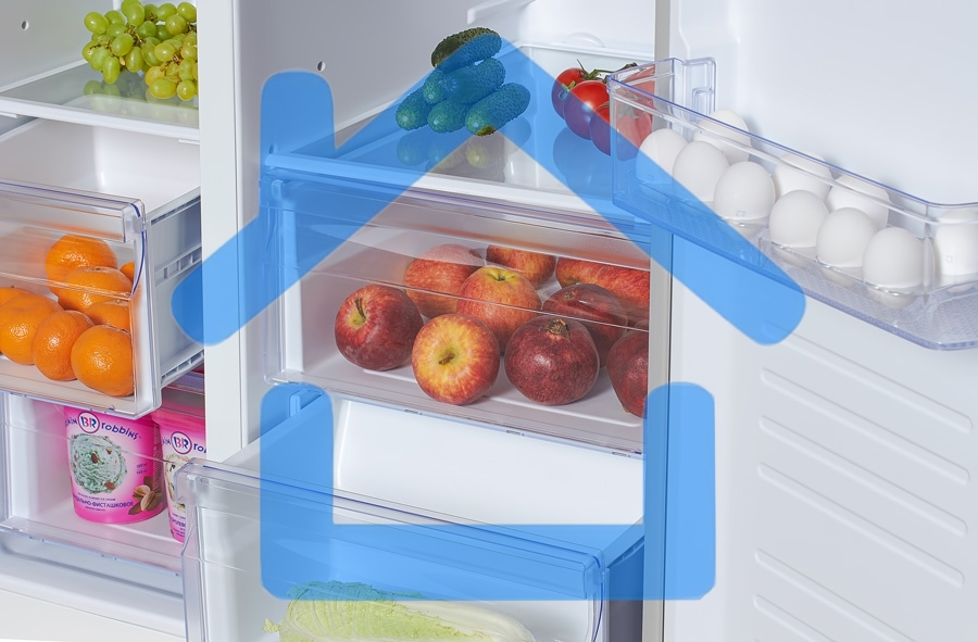 Холодильник Hyundai CS5003F черная сталь двухкамерный Side by Side 331/165л морозилка сбоку