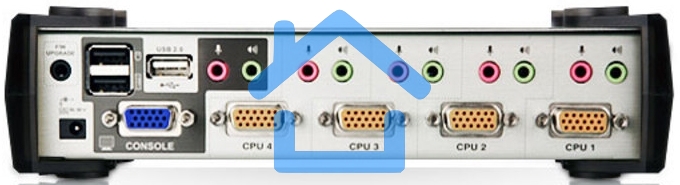 Переключатель консоли электронный, 4 порта PS/1 4 Port USB2.0 KVMP Switch with OSD