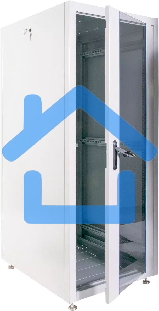 Шкаф телекоммуникационный напольный ЭКОНОМ 30U (600 × 800) дверь стекло, дверь металл