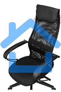 Кресло руководителя Бюрократ CH-607 TW-01 черный, сетка/ткань с подголов. крестовина пластик