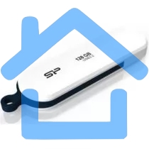 Флешка USB R/W 128 Gb Silicon Power Blaze B32, USB 3.2, белый