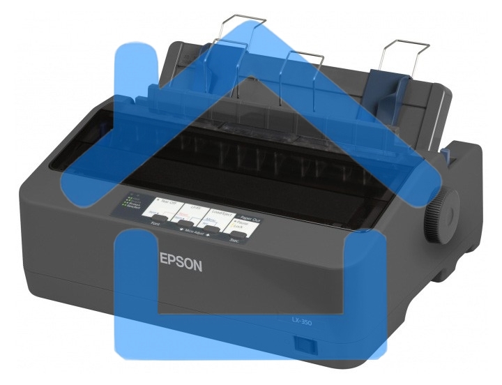 Принтер матричный Epson LX-350 (C11CC24031/C11CC24032), (А4, 357 cps (12 cpi), USB, LPT, COM)