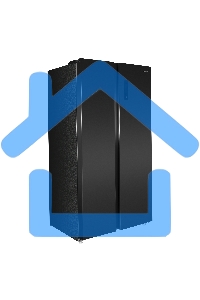 Холодильник Maunfeld MFF177NFSB черный глянц. двухкамерный 263/170л морозилка сбоку, No Frost, Side by Side