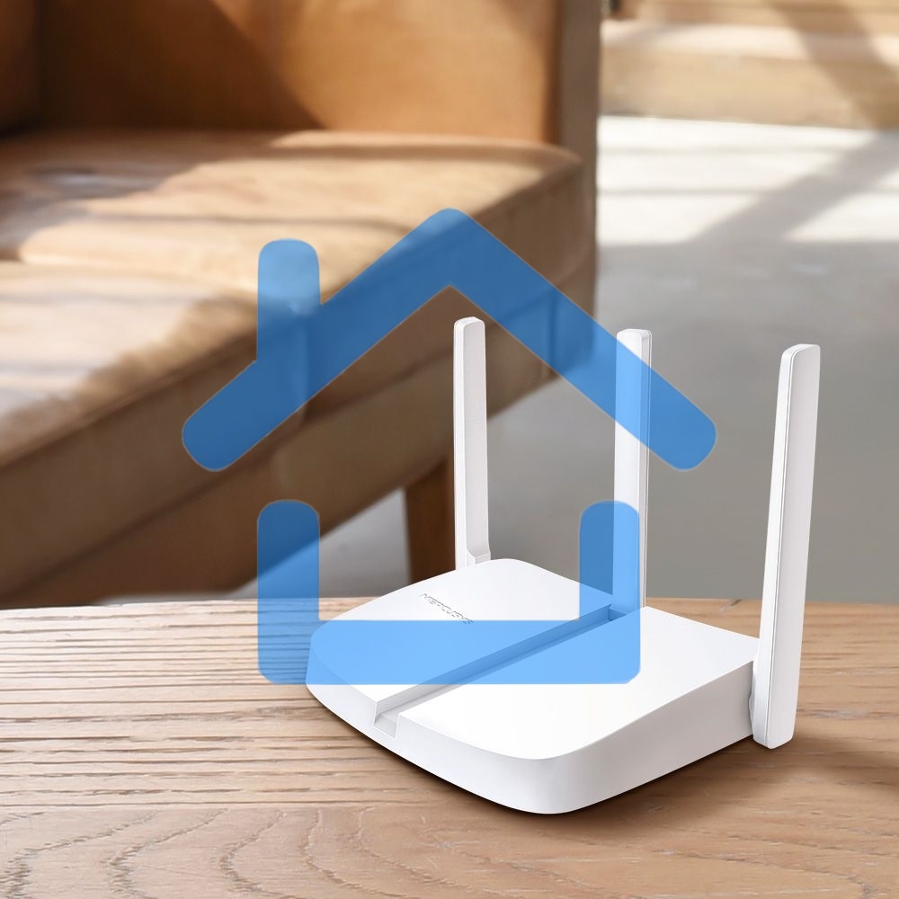 Роутер Mercusys MW306R 300 Mbps Multi-Mode Wireless N Router, 3 × Fixed External Antennas, 3× 10/100 LAN Port, 1× 10/100 WAN Port, 4 in 1- Access Point/Router/Range extender/WISP Mode, WPS/Reset Button, Parental Controls, Guest Network