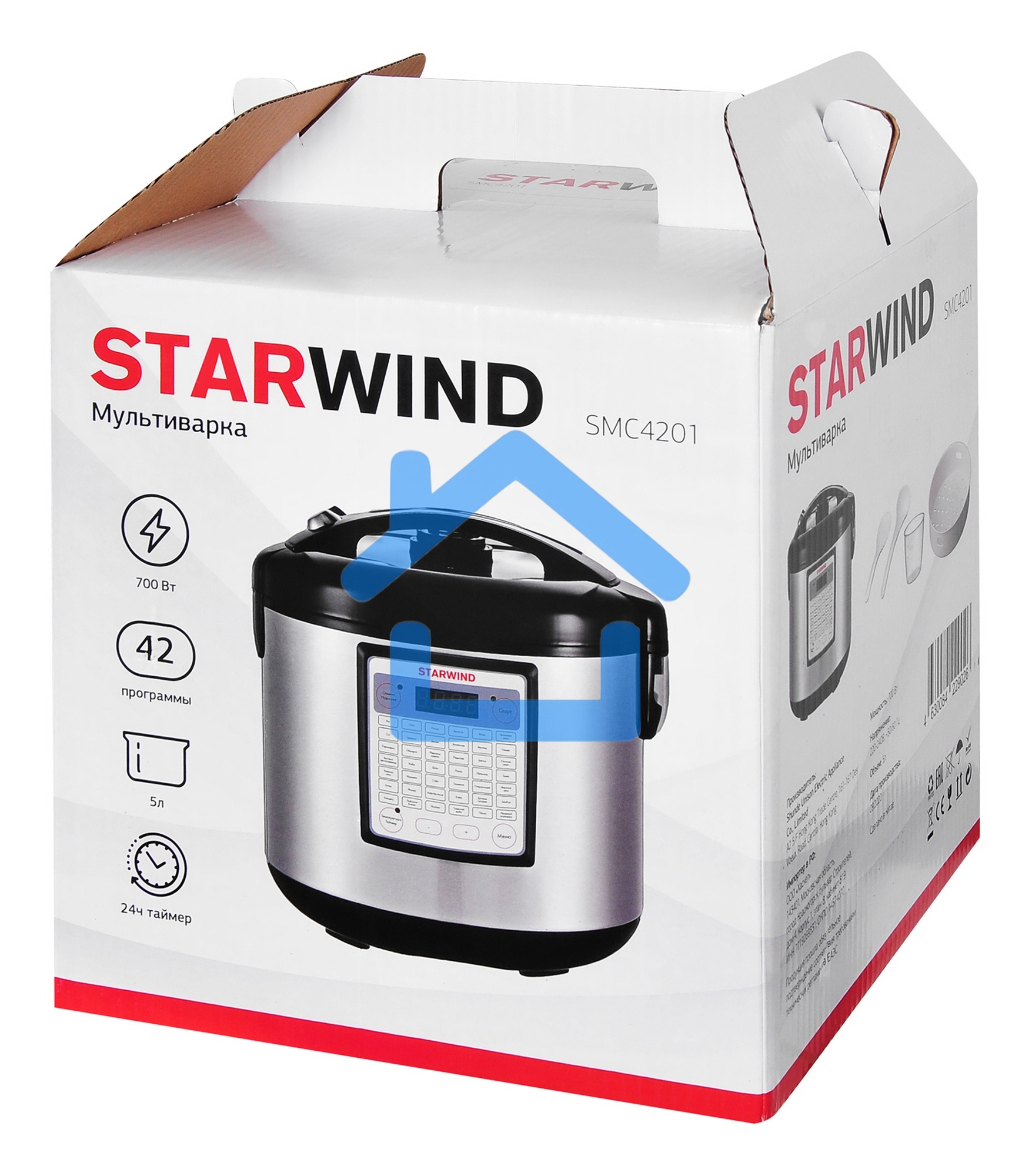 Мультиварка Starwind SMC4201 5л 700Вт серебристый/черный