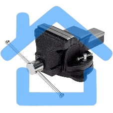 Тиски слесарные 100мм, поворотные, с наковальней KRANZ