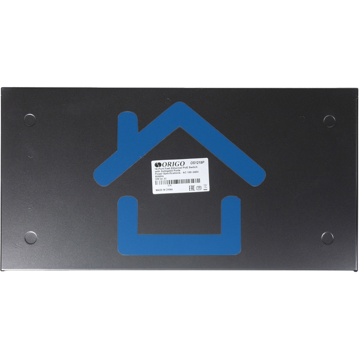 Неуправляемый PoE-коммутатор ORIGO OS1218P/190W/A1A 16x100Base-TX PoE+, 2x1000Base-T, PoE-бюджет 190 Вт, корпус металл