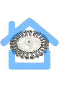 Щетка Matrix для УШМ 125 мм, М14, плоская, крученая проволока 0,35 мм