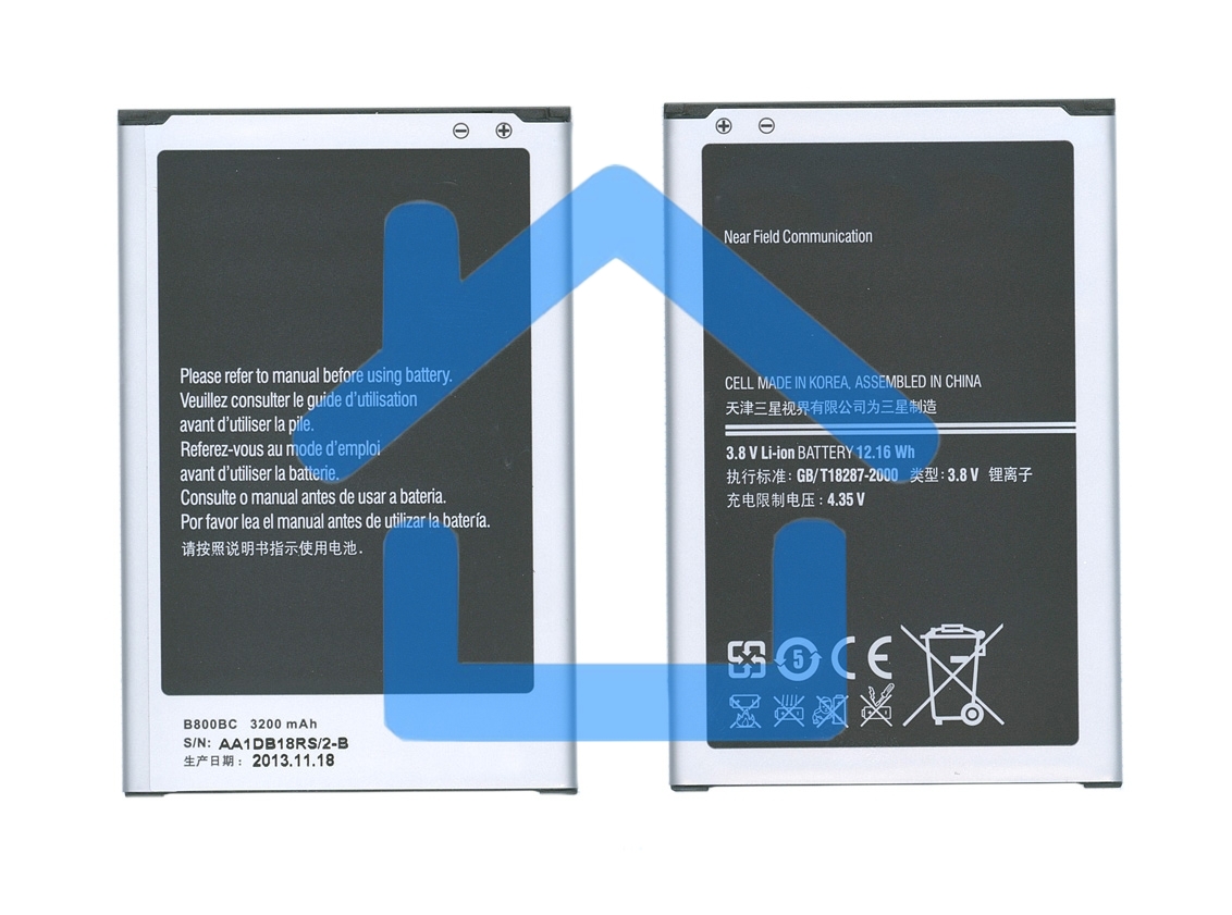 Аккумуляторная батарея B800BC для Samsung Galaxy Note 3 N9000 N9005 3.8 V 12.16Wh