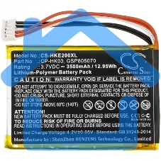 Аккумуляторная батарея CameronSino CS-HKE200XL для Harman/Kardon Esquire 2 3.7V 3500mAh 12.95Wh Аккумуляторная батарея CameronSino CS-HKE200XL для Harman/Kardon Esquire 2 3.7V 3500mAh 12.95Wh