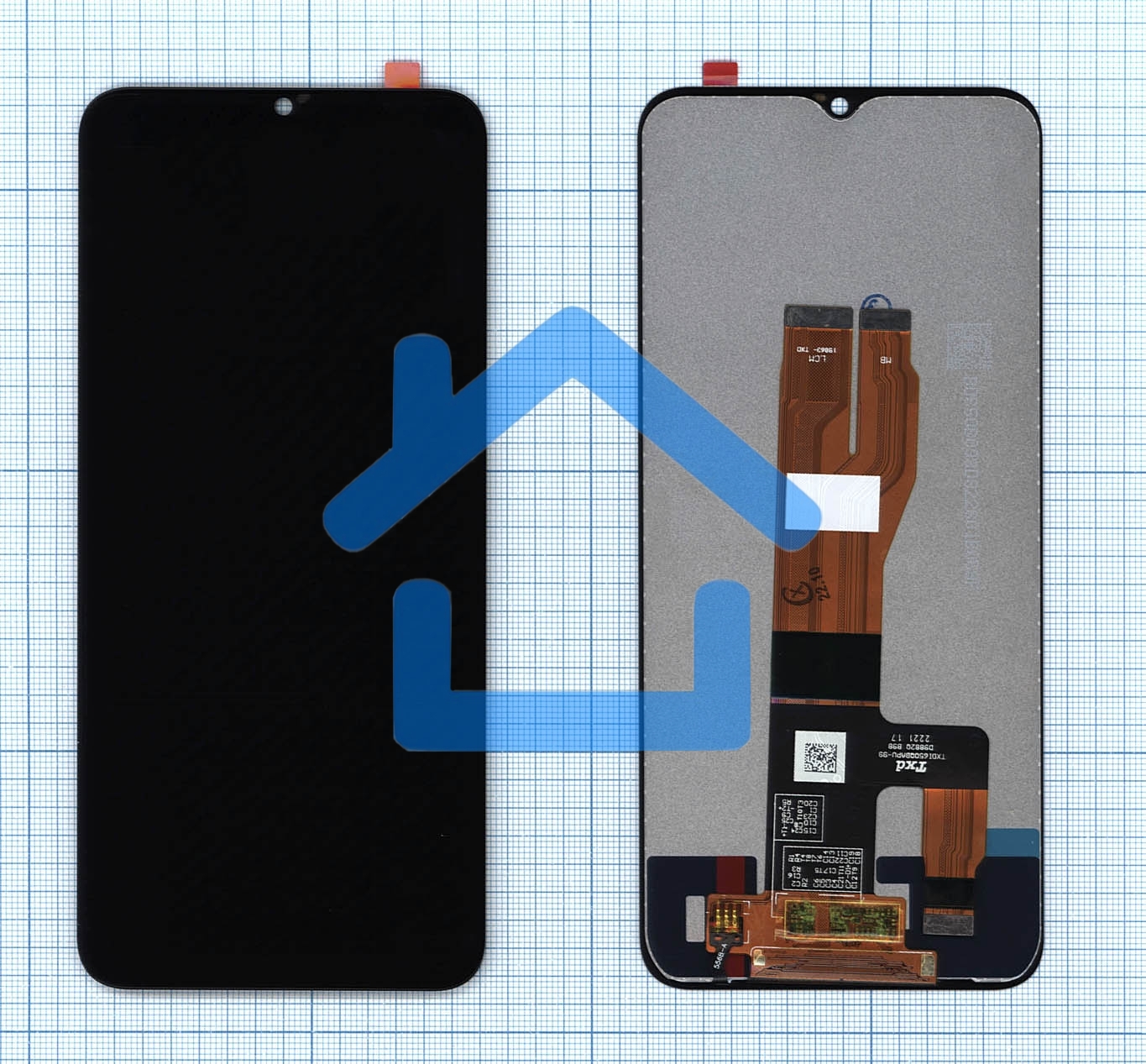 Дисплей для Realme C30 черный