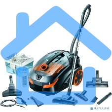 Моющий пылесос Thomas DryBOX AMFIBIA PET черный/оранжевый, 325/1700Вт, уборка влажная/сухая, пылесборник контейнер 2 л