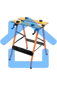 Верстак-тиски, 605 х 635 х 750 мм, портативный Sparta