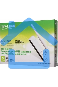 Адаптер TP-Link SOHO TL-WN722N 150Mbps High Gain Wireless N USB Adapter with Cradle, 1T1R, 2.4GHz, 802.11n/g/b, 1 detachable antenna