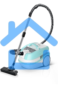 Пылесос Bosch BWD420HYG голубой, 2000 Вт, уборка сухая/влажная, пылесборник контейнер 4 л