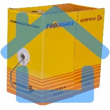 Кабель витая пара PROconnect UTP 2PR 24AWG, CCA, CAT5e, PVC, серый, бухта 305 м