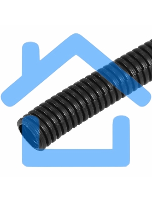 Трубa автомобильная гофрированная ПП, Ø8,5 мм, разрезная, бухта 50 м/уп.