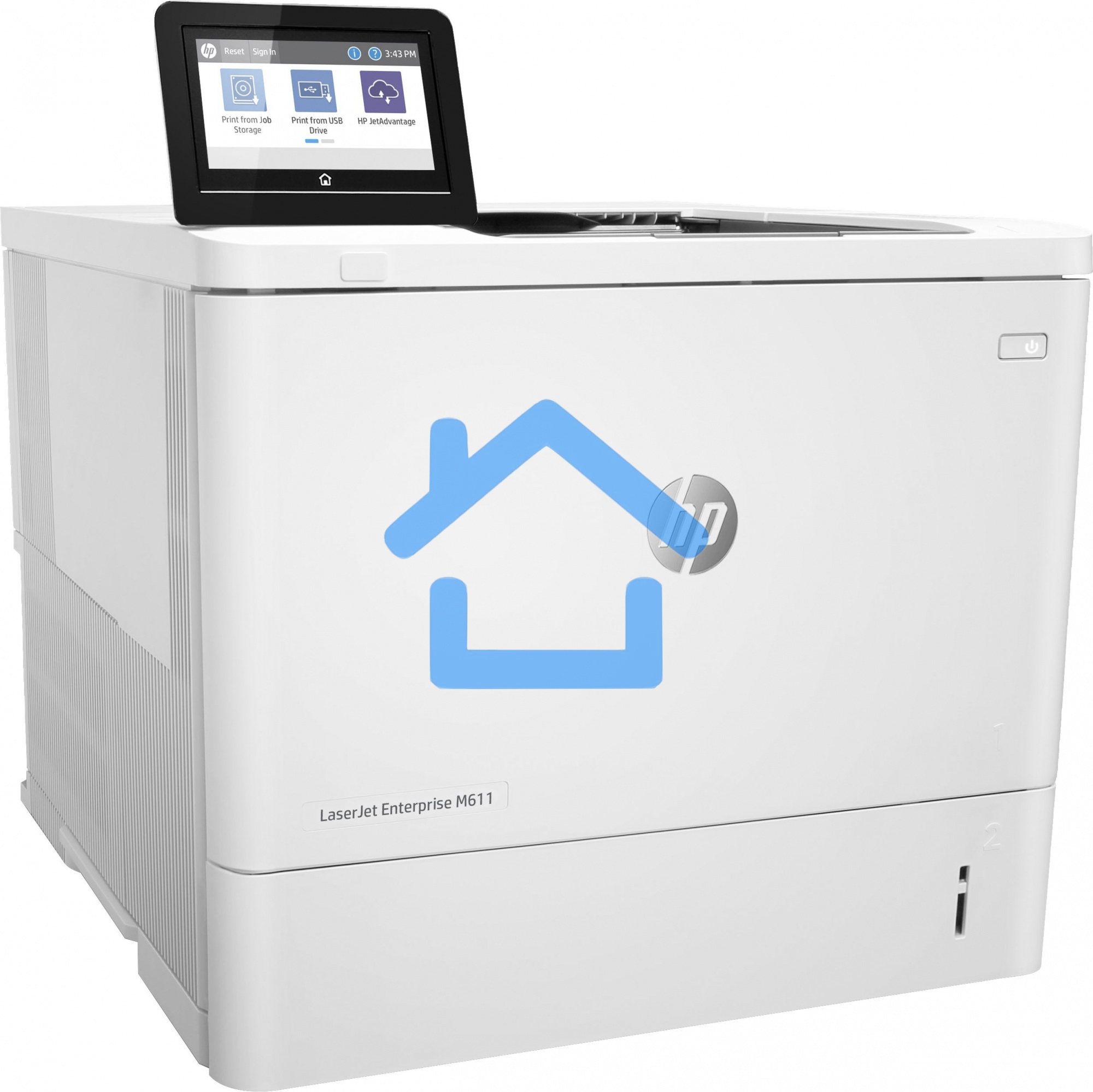 Принтер лазерный HP LaserJet Enterprise M611dn (7PS84A), A4, ч/б, печ. до 61 стр/мин., 1200 x 1200 dpi, USB, RJ-45