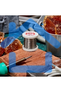 Припой с канифолью ПОС-61, 100г, Ø0,8мм, (олово 61%, свинец 39%), катушка Rexant