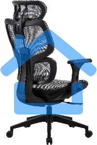 Кресло компьютерное Cactus CS-MC555-GY черный/серый, сетка