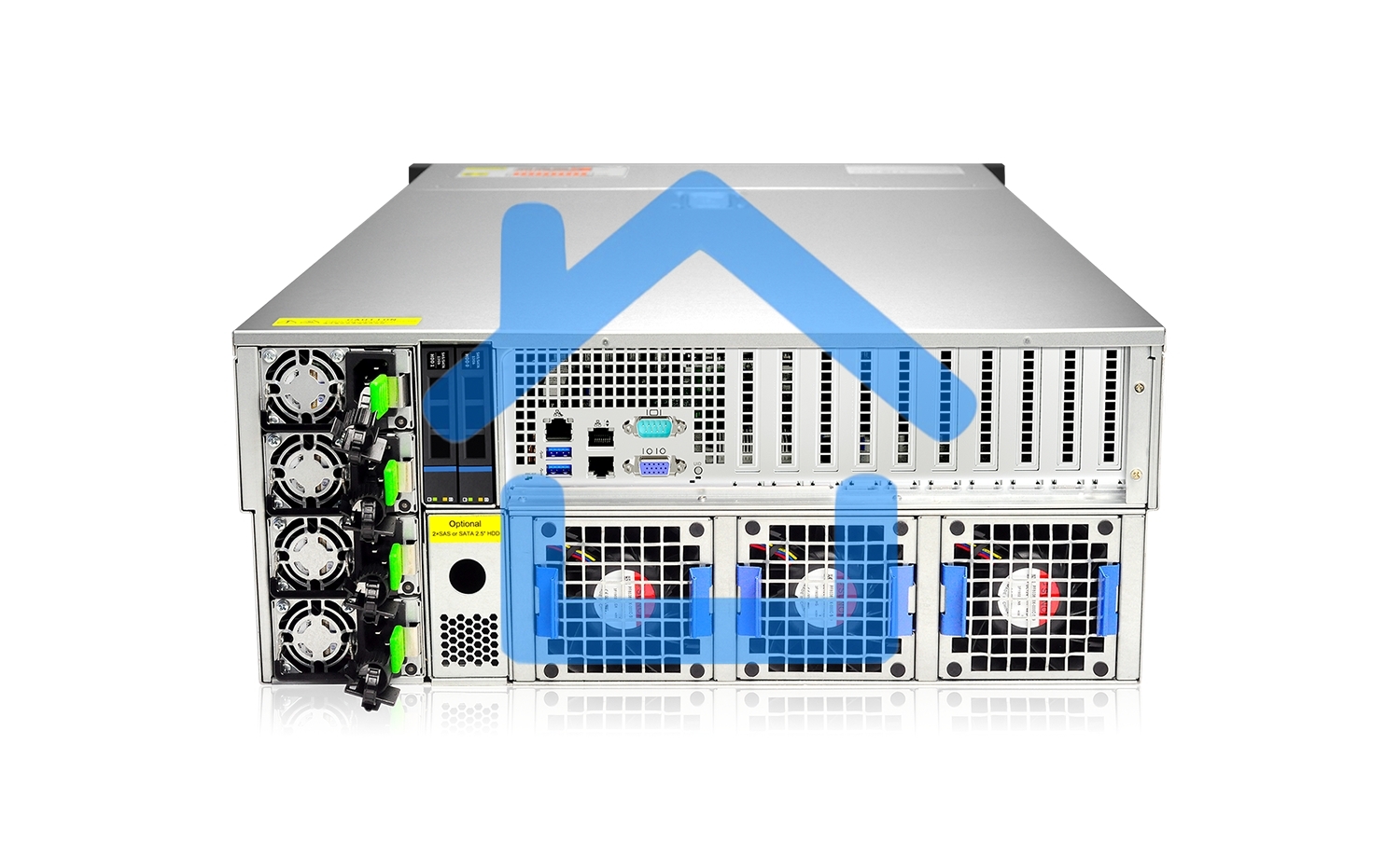 Серверная платформа Gooxi ASR4110G-D10R-G2 4U 10 bay server with direct  bp,based on AMD 7003 series 10x PCIE slots ar rear,support 10 GPU cards 2x 2.5