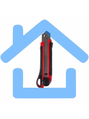 Нож с сегментированным лезвием 25 мм, корпус ABS пластик обрезиненный Rexant