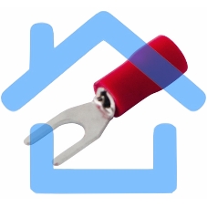 Наконечник вилочный изолированный 4.3 мм 0.5-1.5 мм² (НВи 1.5-4/НВи 1,25-4) красный Rexant