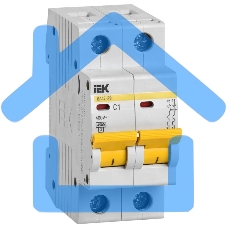 Выключатель автоматический модульный 2п C 1А 4.5кА ВА47-29 ИЭК MVA20-2-001-C
