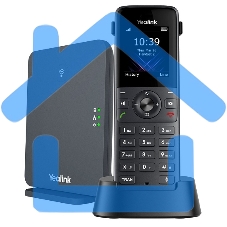 Телефон DECT-трубка Yealink W73P DECT (база W70B+трубка W73H) до 10 SIP-аккаунтов, до 10 трубок на базу, до 20 одноврем. Вызовов