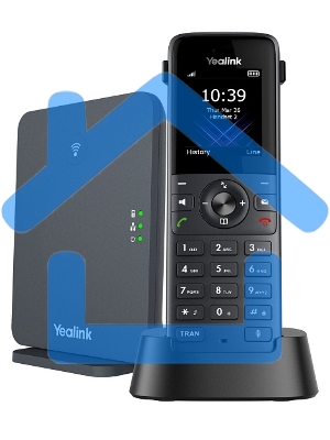 Телефон DECT-трубка Yealink W73P DECT (база W70B+трубка W73H) до 10 SIP-аккаунтов, до 10 трубок на базу, до 20 одноврем. Вызовов